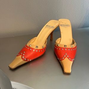 Moschino mules with mid heel size 6